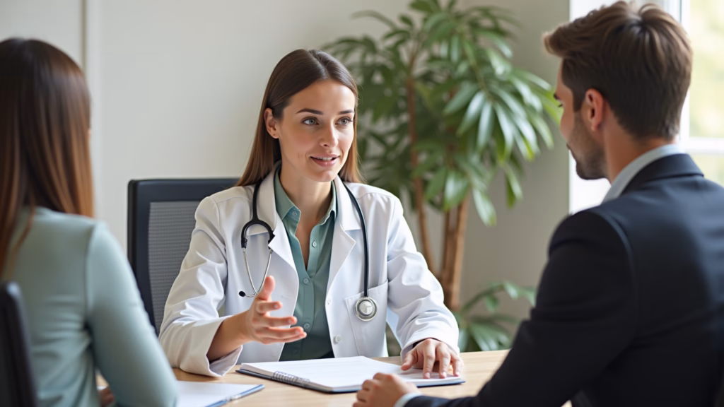 Speech therapist conducting evaluation, listening attentively, professional setting, natural Fonoaudióloga realizando avaliação da fala.