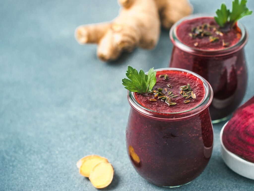 Suco de beterraba + gengibre