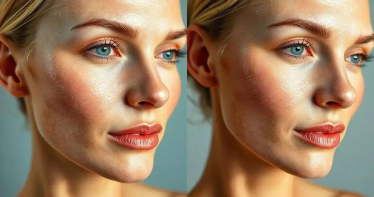 Peeling de Diamante antes e depois