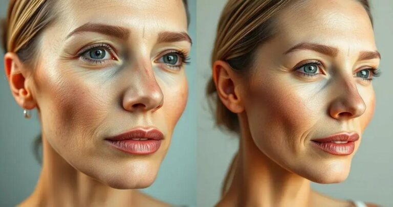 Peeling ultrassônico antes e depois