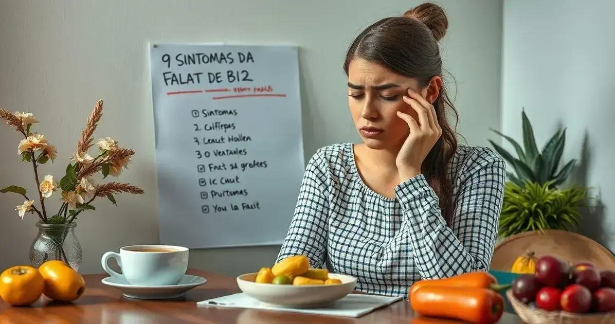 sintomas de deficiência de vitamina b12