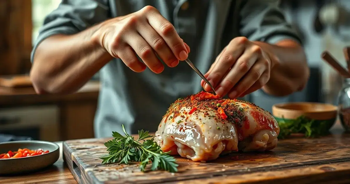 como temperar frango
