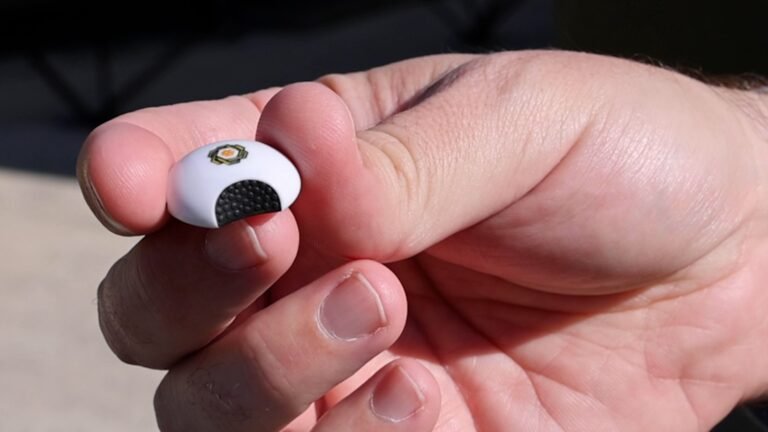 Pictured is a close-up view of part of the Health Readiness and Performance System, a bio physiological monitoring device being tested during Exercise