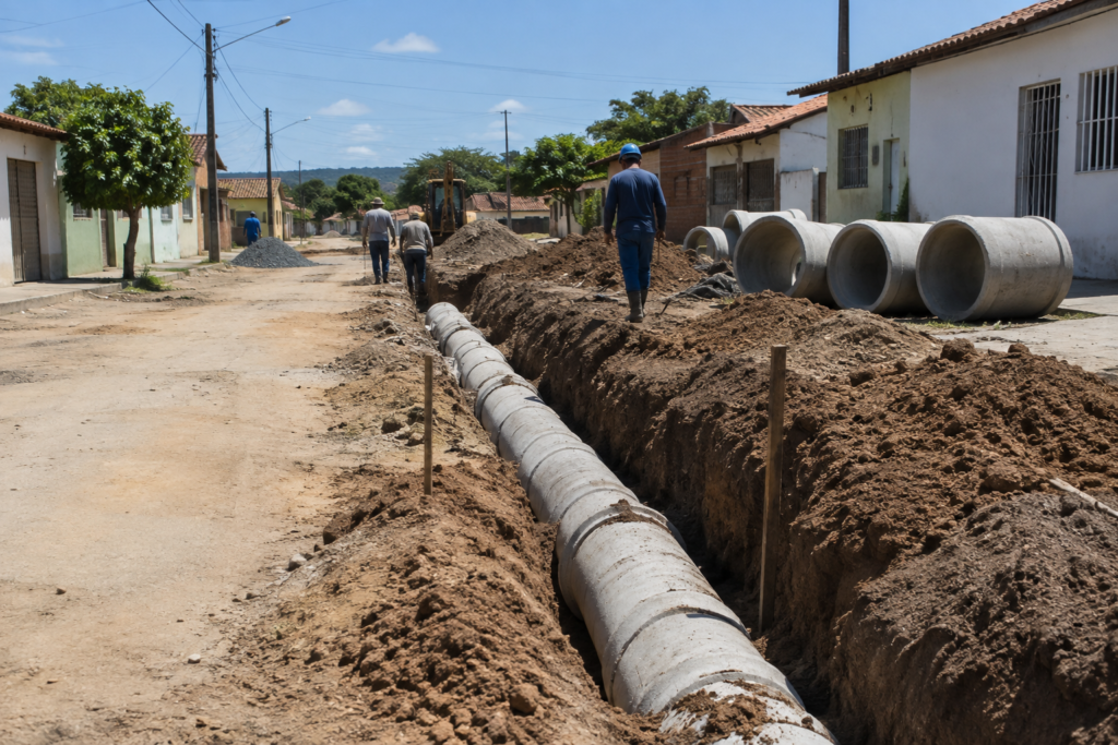 Feira de Santana inicia drenagem em cinco ruas de Bonfim de Feira