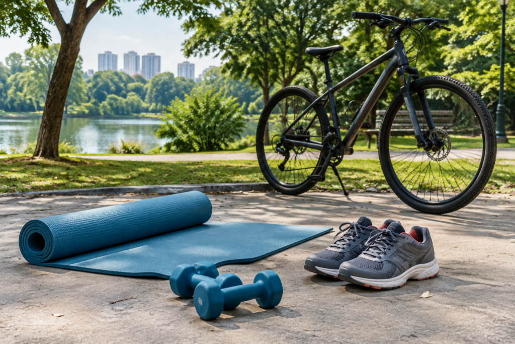 O estudo cita combinações de exercícios aeróbicos, força, equilíbrio e flexibilidade.